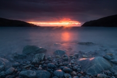 Sunset boulders (long exposure)