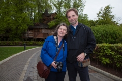 Mike and Carolyn in Alnwick Gardens (photo by a pro photographer we met)