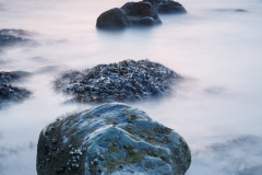 Cove Bay rocks at sunset